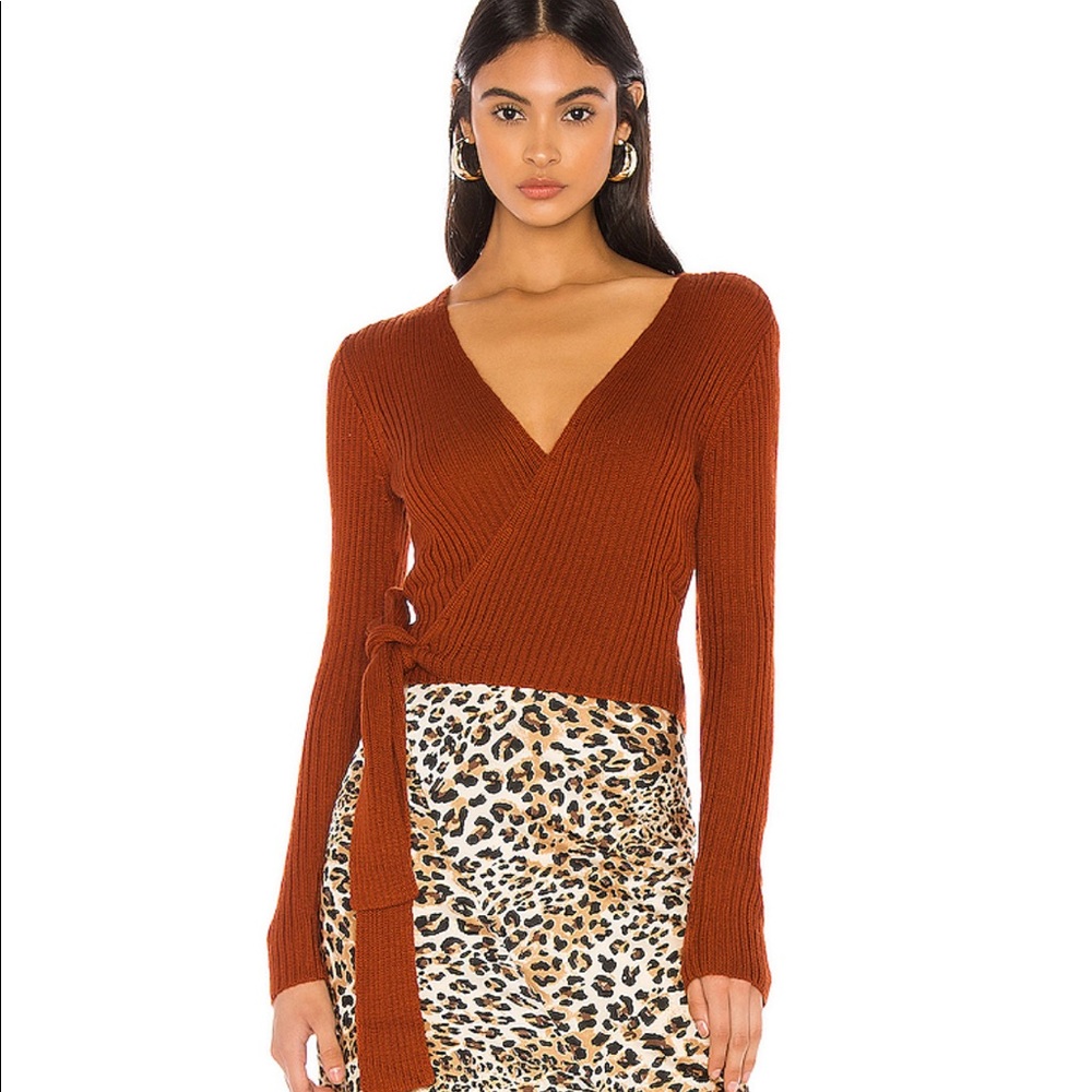 majorelle wool lyla wrap sweater